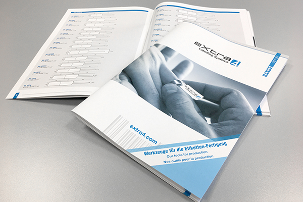 Katalog RANGE Etiketten-Formen und -Werkzeuge Neu-Design